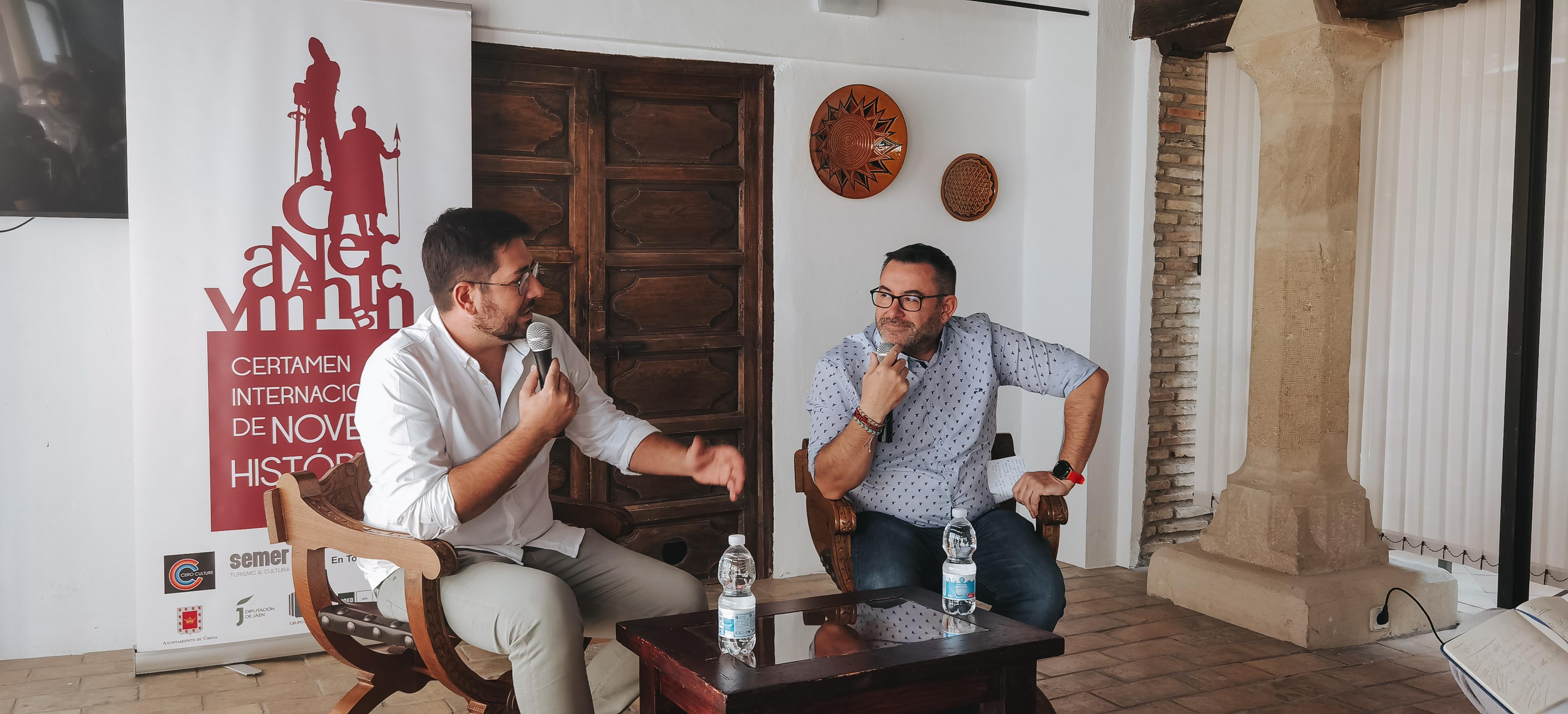 Alan Pitronello y Fernando en el certamen de novela historica de ubeda 2022