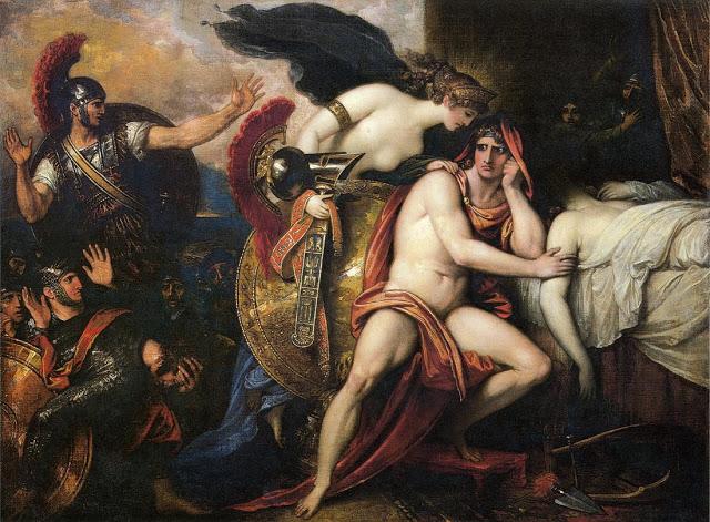 Cuadro de la muerte de Patroclo