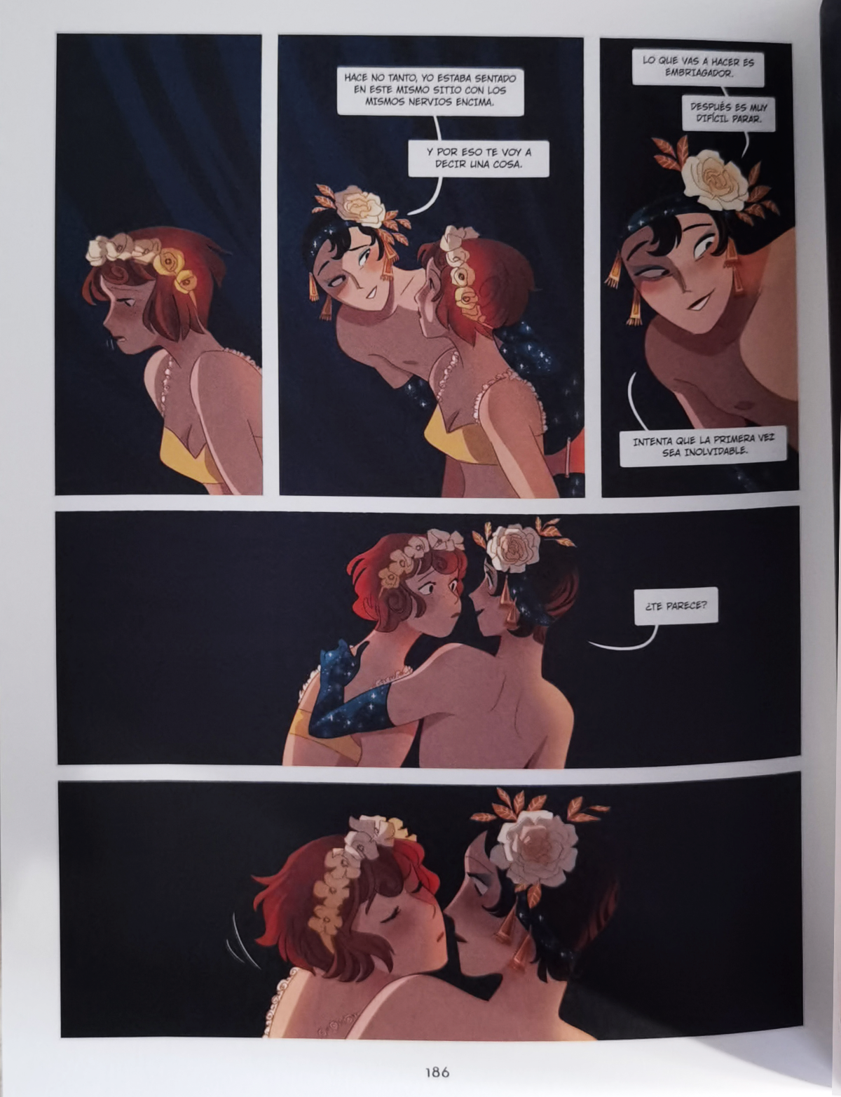 Momento del beso en el cómic de Gaëlle Geniller